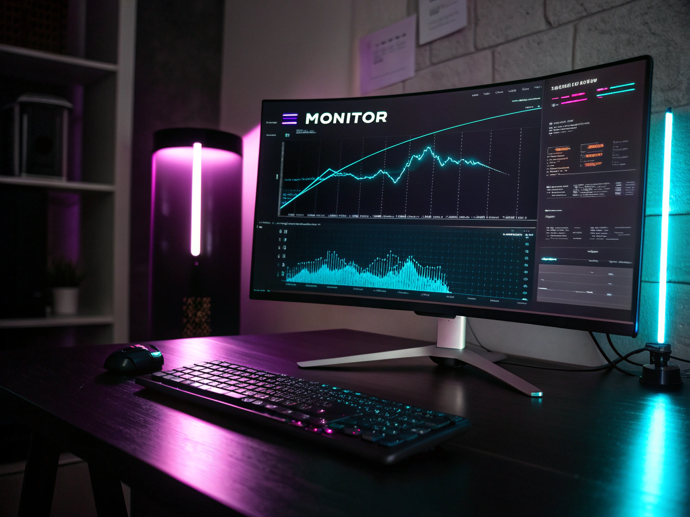 Modern dashboard interface showing live automation metrics